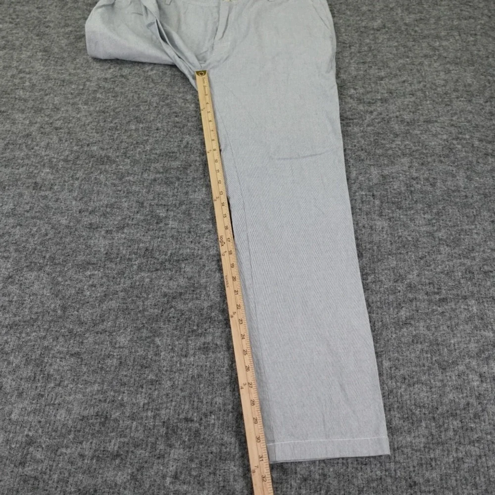 Linksoul Pants Mens 38 Blue‎ White Pinstripe Chinos Cotton Blend Light (40X31)